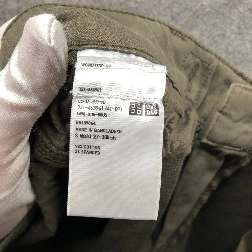 Uniqlo Mens Olive Green Cargo Utility Pants Trousers Size S 27-30 Gorpcore